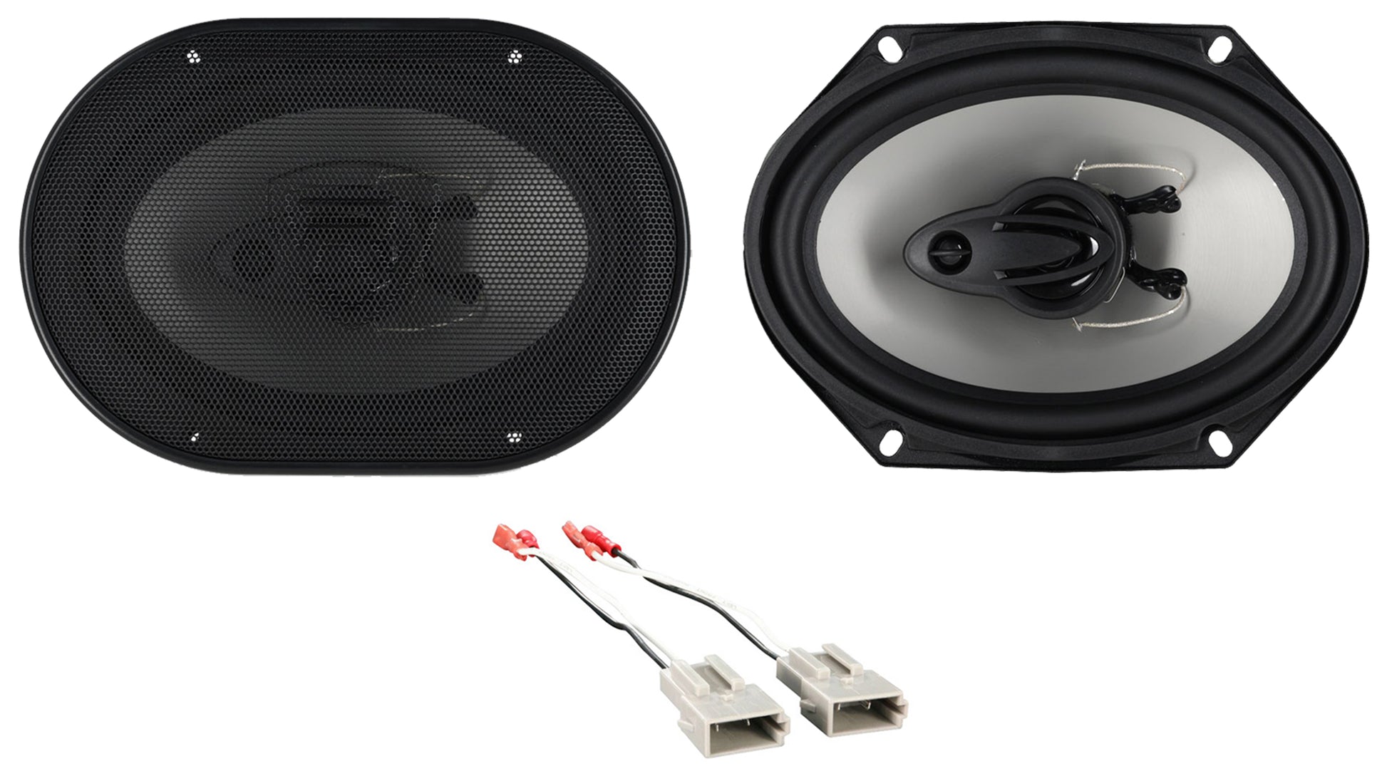 RV68.3A 6x8 Speakers 2-Pack + Metra Ford Harness 72-5512 Bundle