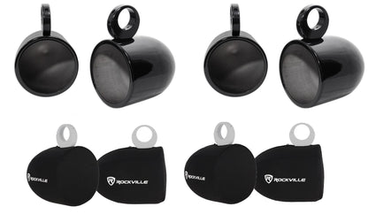 MAC90B 8" Black Speaker Pods 2-Pack + RWBC90 Covers Bundle