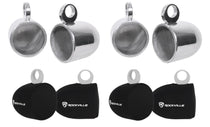 MAC90S 8" Silver Speaker Pods 2-Pack + RWBC90 Covers Bundle