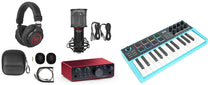Focusrite Scarlett Solo 4th Gen USB Recording Kit w/Controller+Mic+Headphones