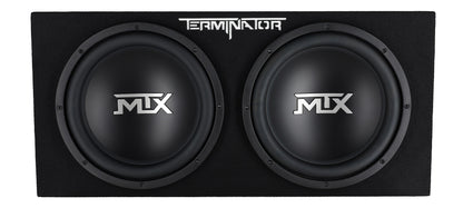 MTX Terminator Dual 12 Subwoofer System + Rockville RWK81 & RXC2D Bundle