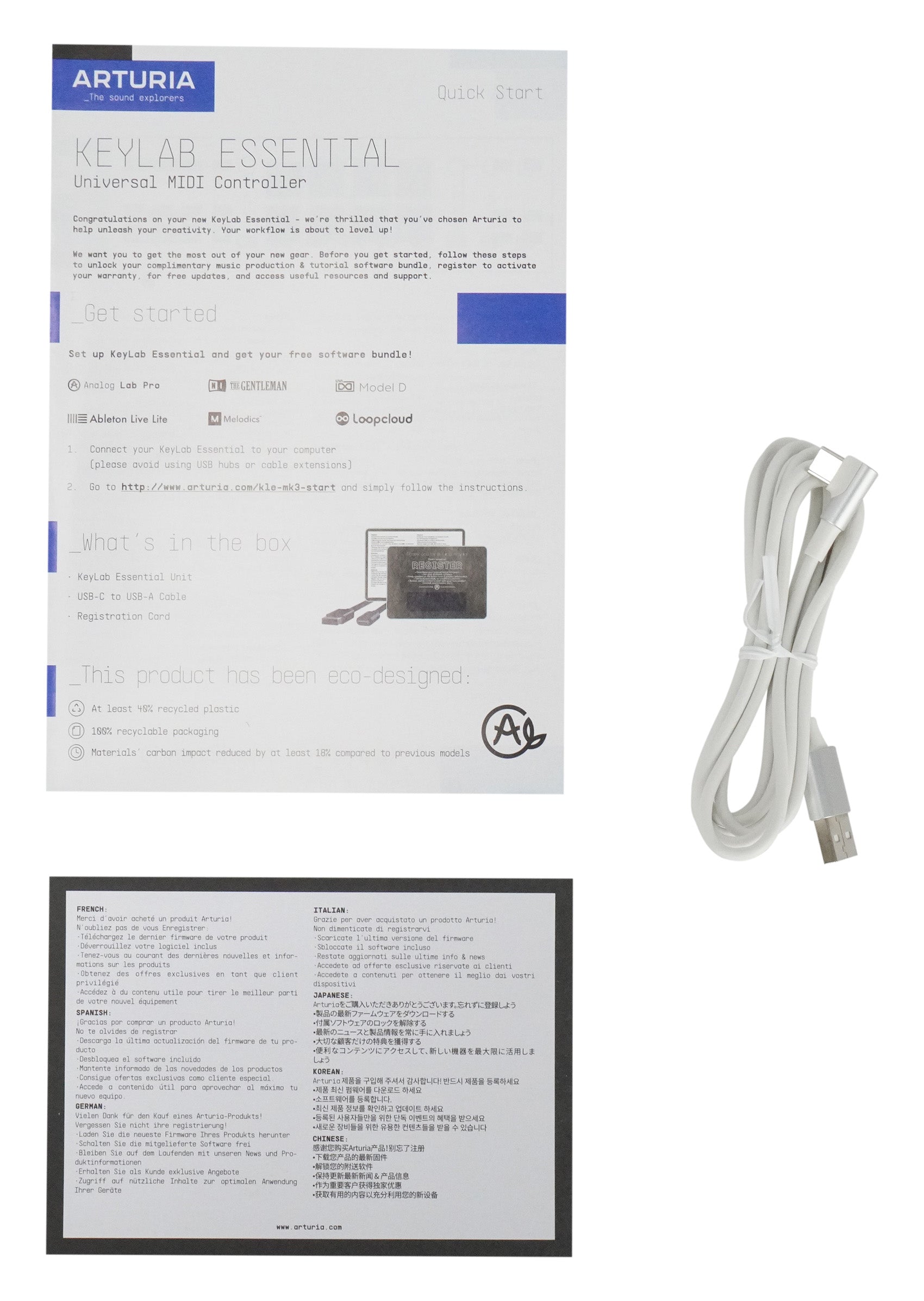 Keylab Essential 49 MK3 White+RKS30X