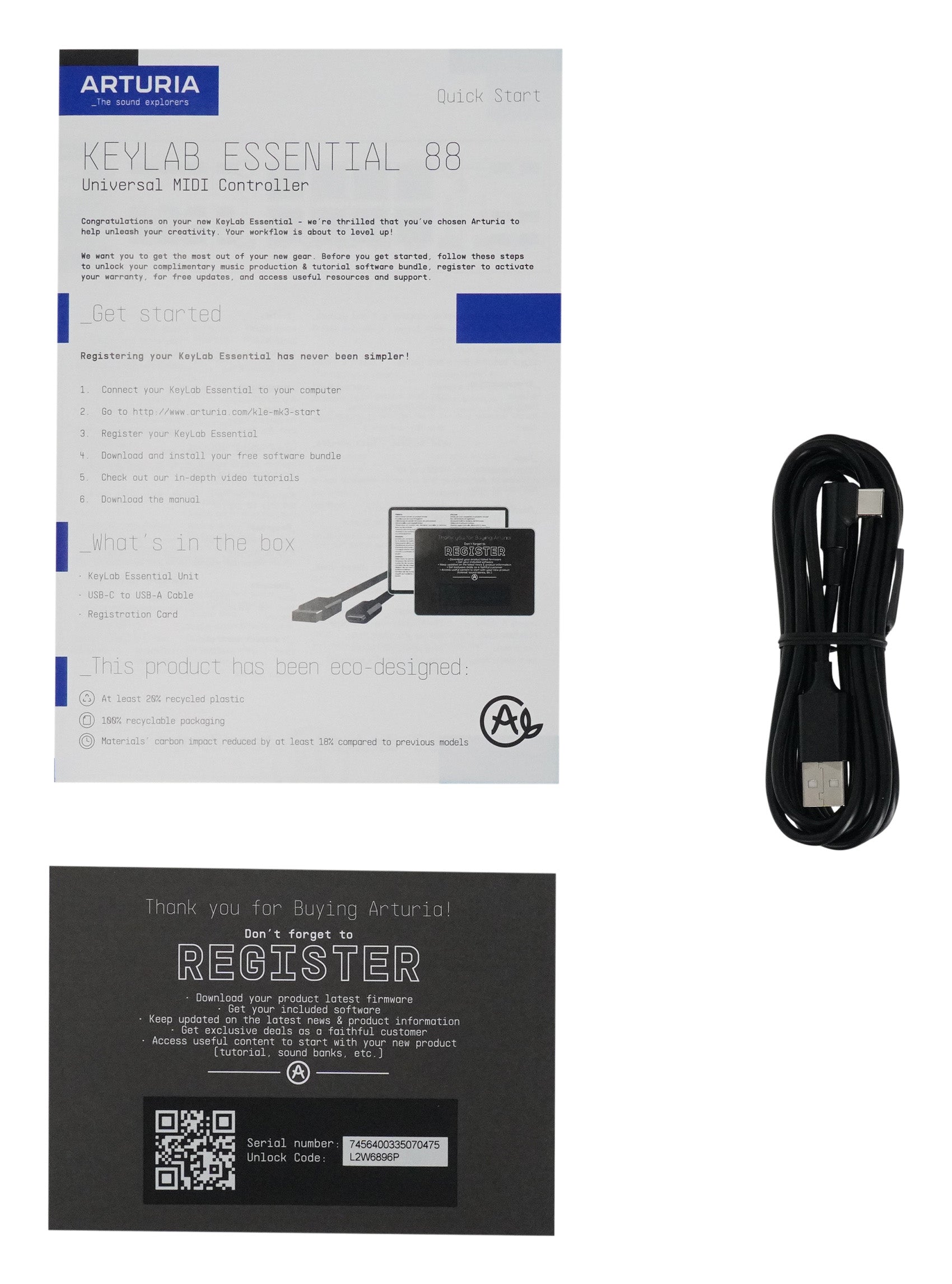 KEYLAB ESSENTIAL Mk3 88 BLACK+PRO-M50