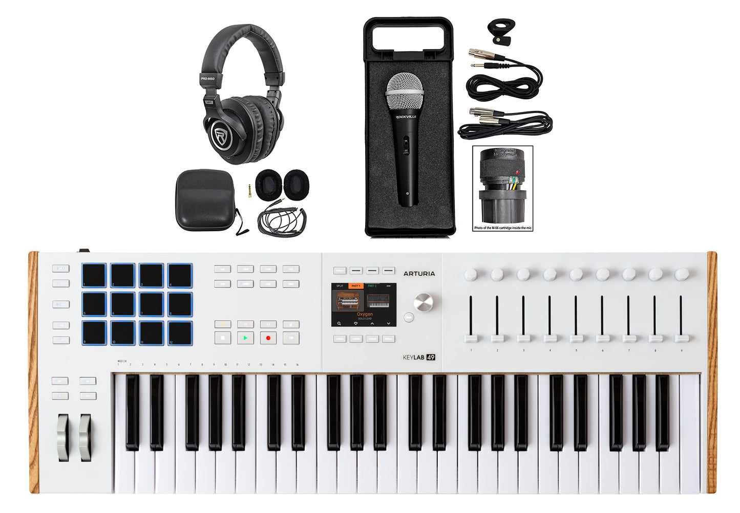 KEYLAB Mk3 49 WHITE+PRO-M50+RMC-XLR
