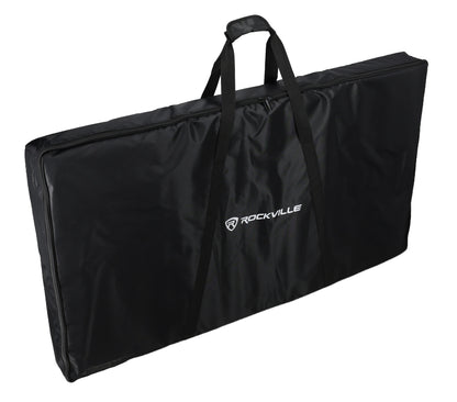 Black carrying case with Rockville logo on a white background
