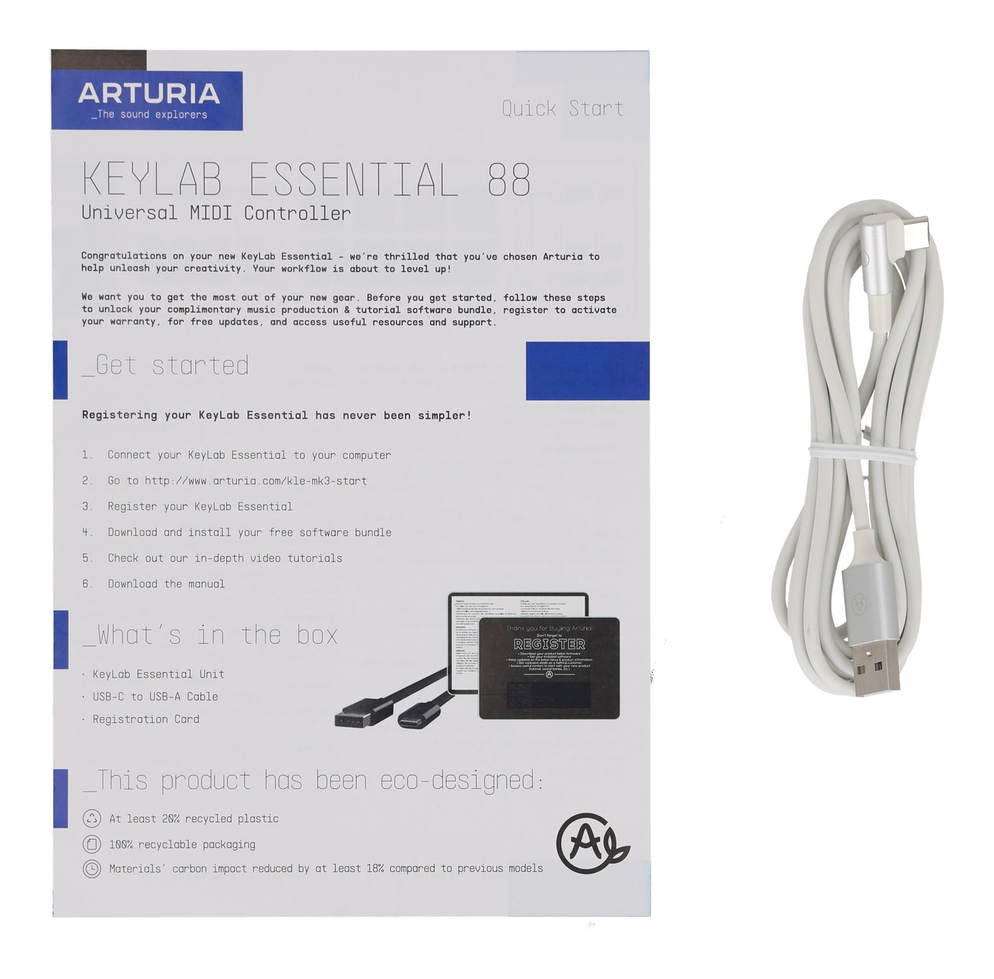 KEYLAB ESSENTIAL Mk3 88 WHITE+RPAK