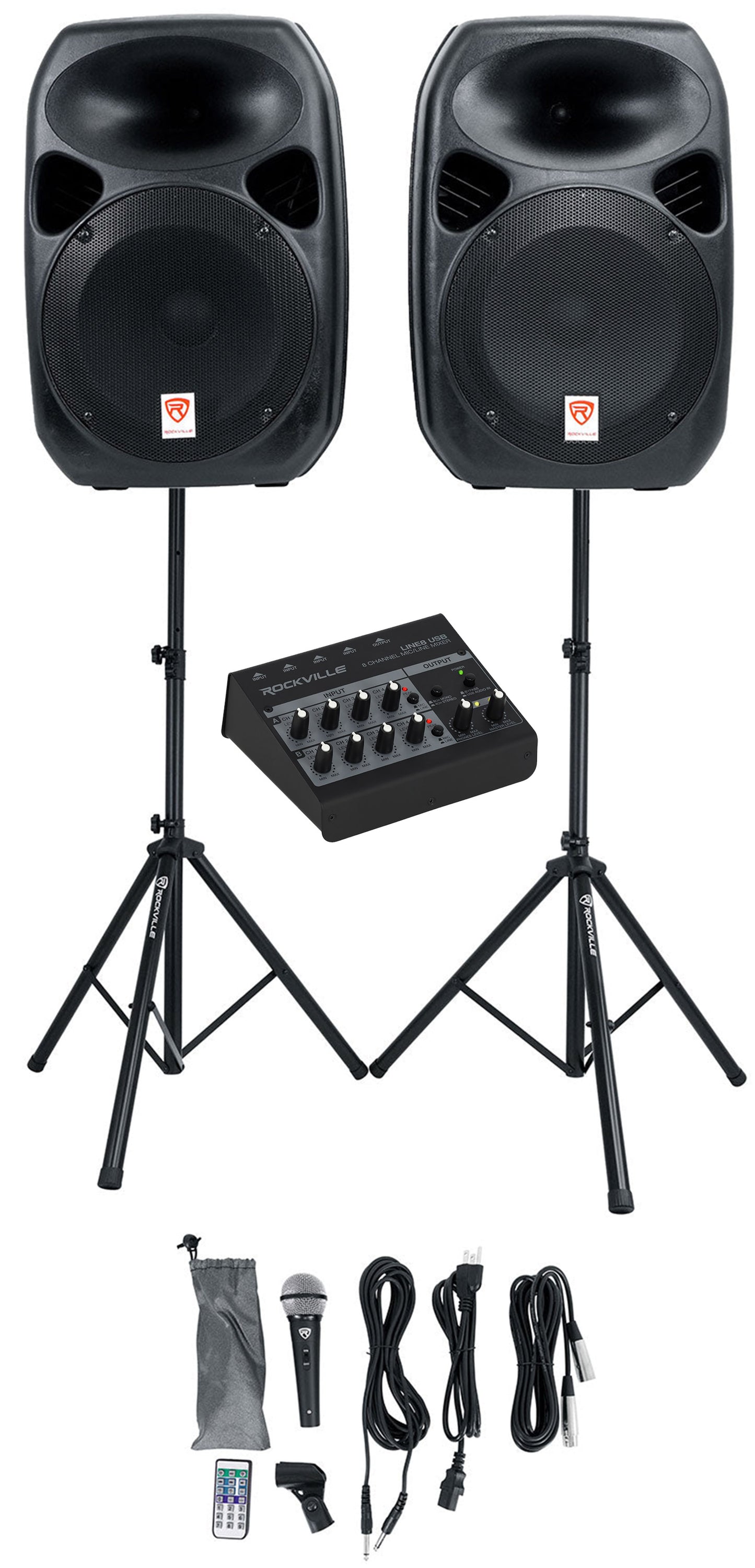 RPG122K 12" Powered PA System with Mixer