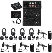 4-Person Podcast Podcasting Recording Kit