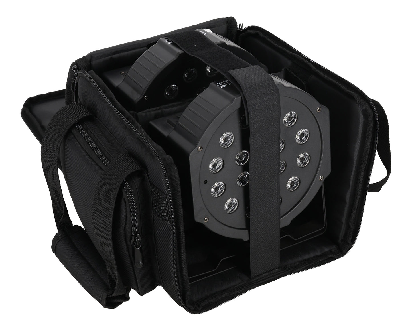 Rockville RLB90 v3 Universal Travel Bag Fits 2x Par Lights+Controller+Cables