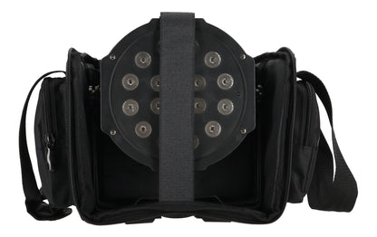 Rockville RLB90 v3 Universal Travel Bag Fits 2x Par Lights+Controller+Cables