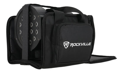 Rockville RLB90 v3 Universal Travel Bag Fits 2x Par Lights+Controller+Cables