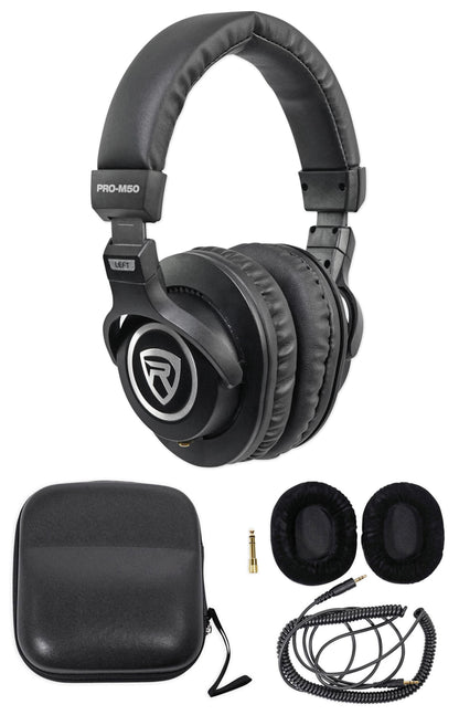 Rockville 2-Person Podcast Podcasting Recording Kit w/Mics+Stands+Headphones
