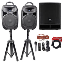 RPG082K Dual 8" PA System + RBG10S Subwoofer Bundle