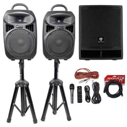 RPG082K Dual 8" PA System + RBG10S Subwoofer Bundle