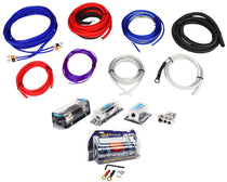 Dual Amp Install Kit + 4 Farad Power Capacitor Bundle