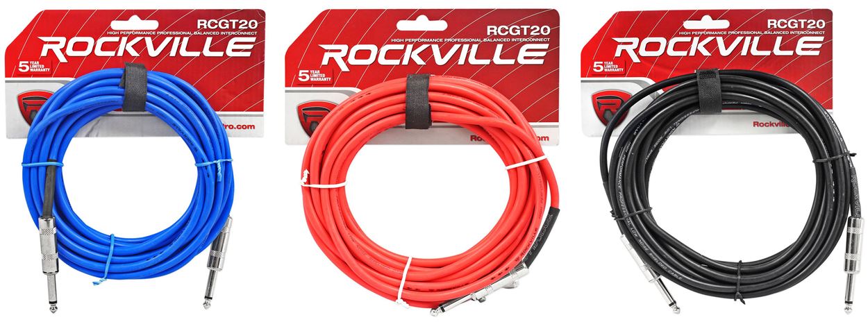 RCGT20 20' 3-Pack + Color-Coded Cable Bundle