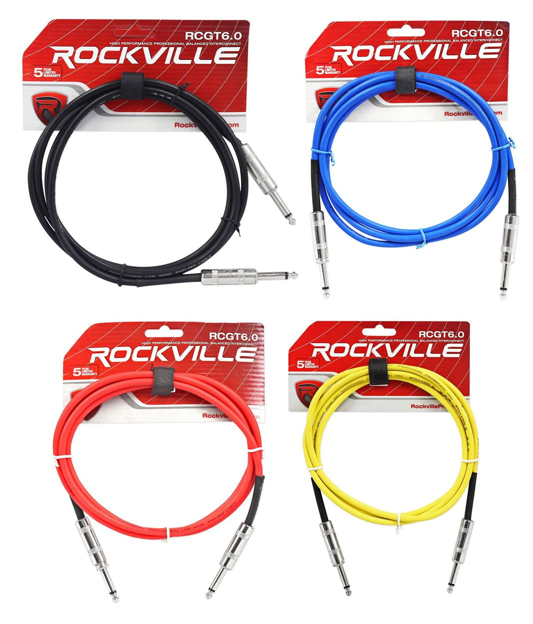 RCGT6.0 6' 4-Pack + Color-Coded Cable Bundle