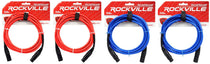 RCXFM10P 10' XLR 4-Pack Red/Blue Bundle