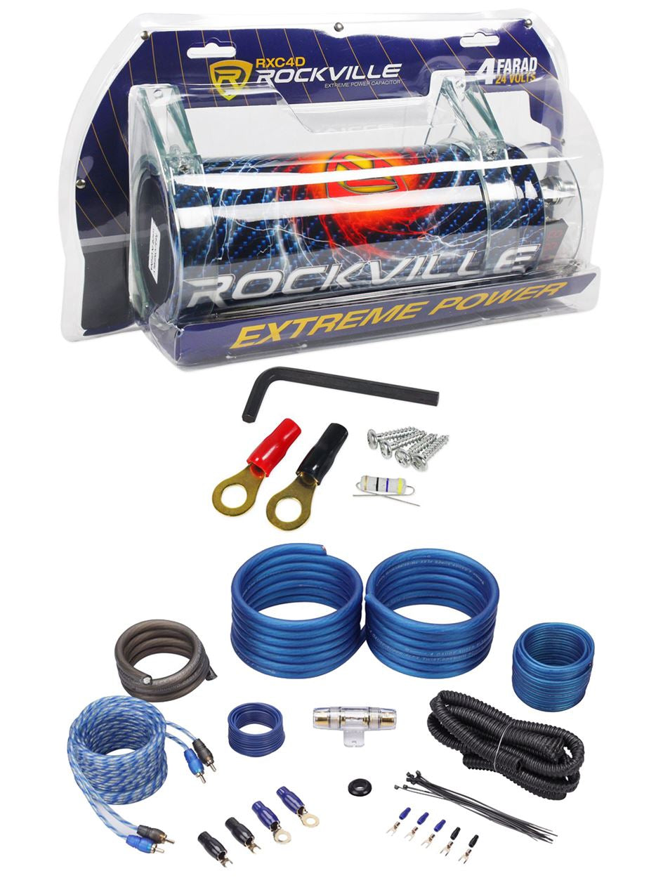 RXC4D + RWK41 4‑Ga Amp Kit Bundle