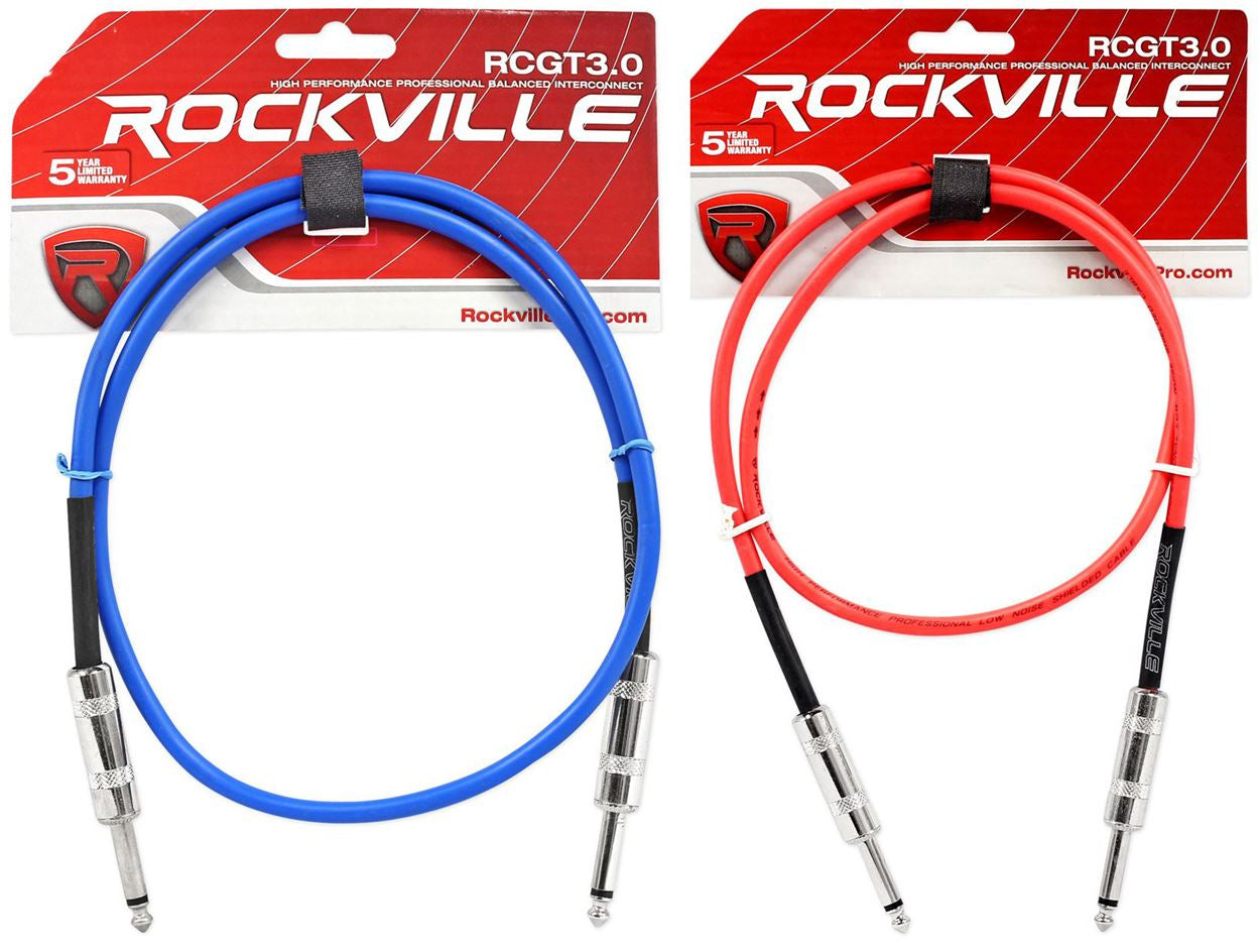 RCGT3.0 3' 2-Pack Red/Blue + Color-Coded Cable Bundle