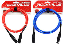 REAN XLR 6' Cables 2-Pack (Red/Blue) Bundle