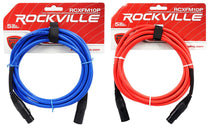 RCXFM10P 10' XLR 2-Pack Red/Blue Bundle