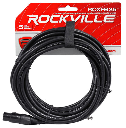 RCXFB25 25' XLR-F to TRS 4-Pack + Color Bundle