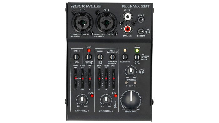 Versatile 2-Channel Mixer with Bluetooth