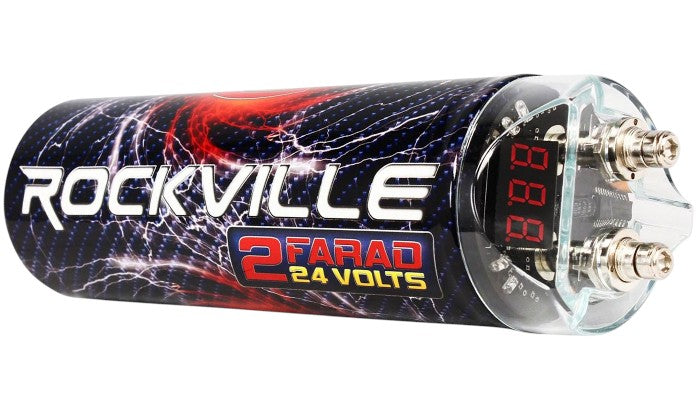 RXC2D 2 Farad Stiffening Power Capacitor with LED Digital Volt Meter