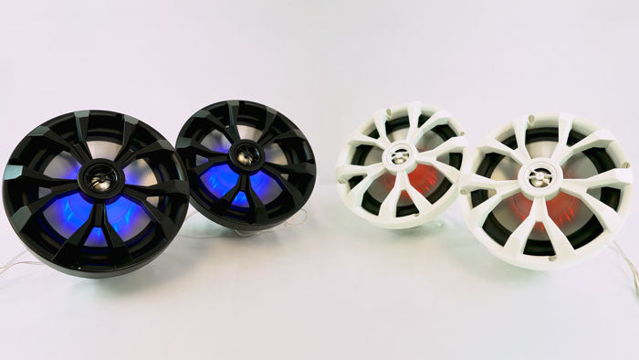 High-Powered Marine Speakers with LED Lighting