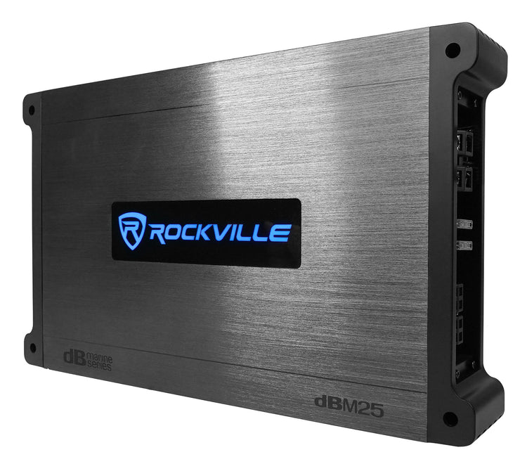 Rockville dBM25 amplifier on a white background