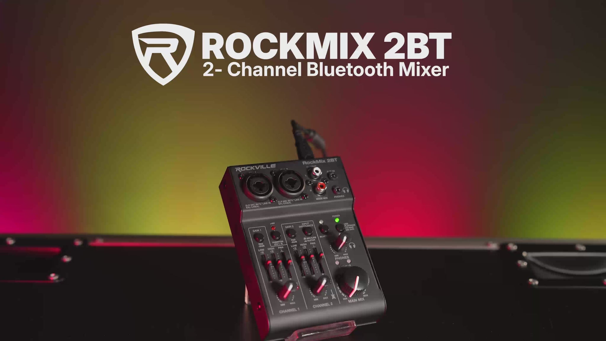 A Video Showing the Different Features of the Rockville ROCKMIX 2BT 
